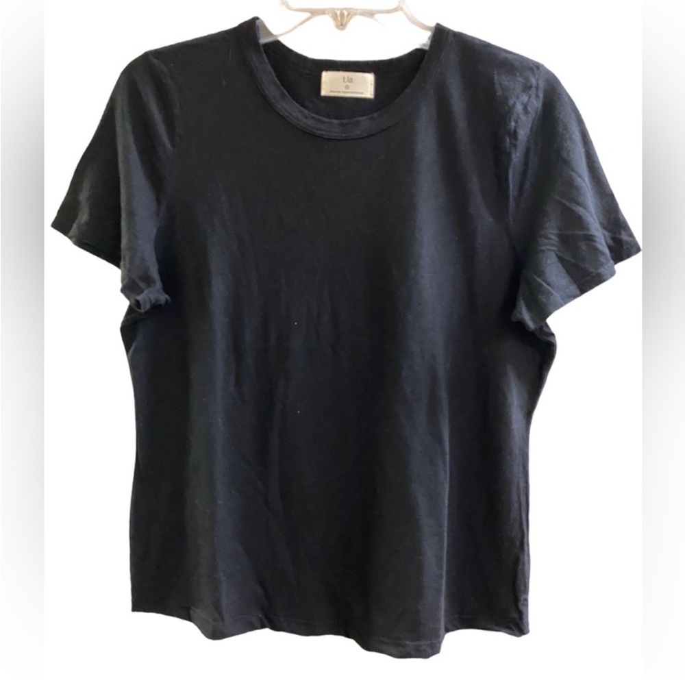 T. La Black Crew-Neck Top/Shirt/Tee - Size M
